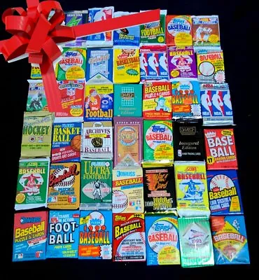 +150 Lot Of Vintage Unopened Basketball Baseball Football Cards In Sealed Packs • $34.95