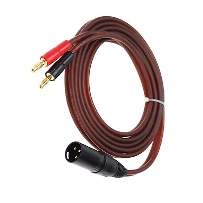 XLR To Banana Speaker Cable Dual Banana To XLR Male Cable Electrical Fitting • £15.25