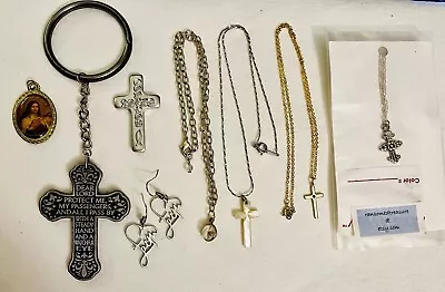 Lot Of 8 Pieces Vintage Estate Christian Religious Jewelry Mustard Seed Crosses+ • $14.99