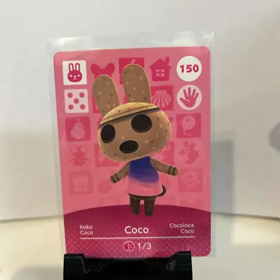 $2.55 • Buy Amiibo #150 COCO - New & UNSCANNED S1 Animal Crossing Genuine Card NEVER USED