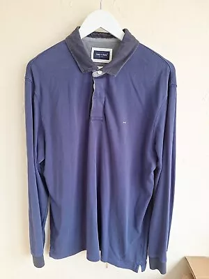 Eden Park Paris Mens Longsleeve Polo Navy Size XL • £5