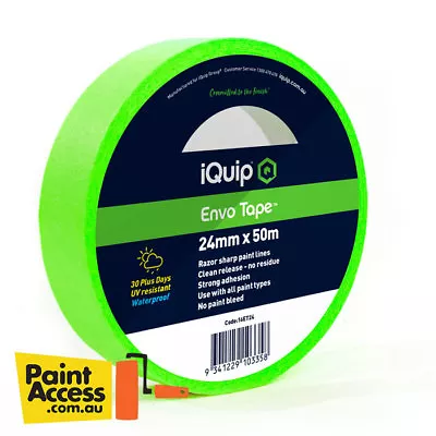IQuip 30-day ENVO Masking Tape Roll 24mm X 50m UV Resistant & Waterproof - BULK! • $3.31