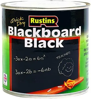 👉Blackboard Paint Chalkboard Paint  Quick Dry  Black Paint Rustins • £20.69