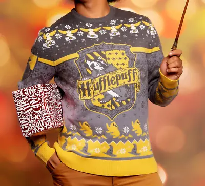 $54.97 • Buy Harry Potter Hufflepuff Christmas Jumper Size XS