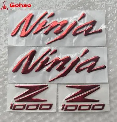 Z1000 Motorcycle Fairing Fender Gas Tank Badge Emblem For Ninja Z 1000 Red Set • $13.59