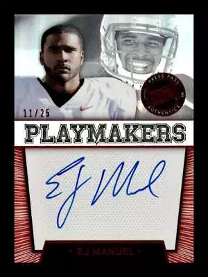 2013 Press Pass Playmakers Red Auto EJ Manuel #PP-EJM Florida State RC /25 • $19.79