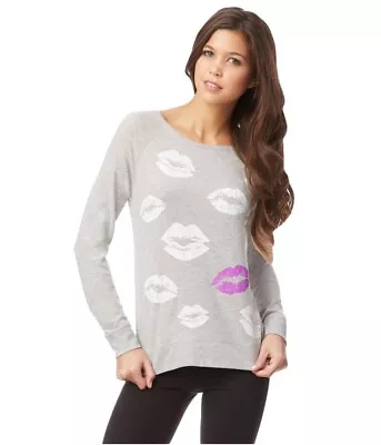 Aeropostale Womens LIPS Sweatshirt Grey Medium • $17.79