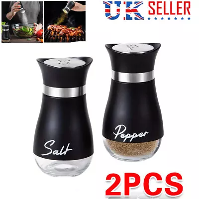 2pcs New Lovely Salt And Pepper Shakers Pots Dispensers Cruet Jars Set 4.3*2.15  • £6.49
