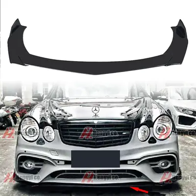 For Mercedes E-Class W212 W211 For Front Bumper Lip Splitter Gloss Black Look • $68.99