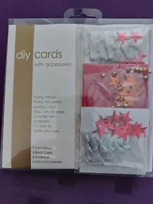DIY Card Making Kit 14 With Accessories Red & Orange Stars Etc. Crafts • £2