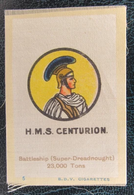 £2.95 • Buy BDV Cigarette Silks Card Ww1 1915 HMS Centurion Military Naval