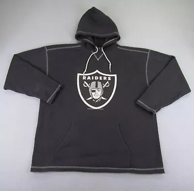 Vintage Oakland Raiders Hoodie Mens Extra Large Black Pullover Sweater 2001 Y2K • $19.99