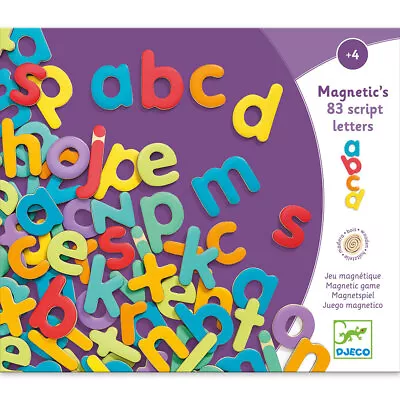 Djeco Magnetic Alphabet - 83pc Wooden Lowercase Letter Magnets  • £19.25