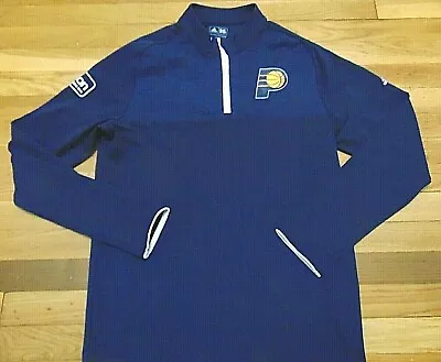 Adidas Nba Indiana Pacers Blue Performance Half Zip Shirt Size 2xl $85.00 • $26.99