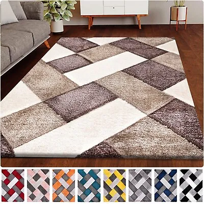 £15.45 • Buy Small Large Shaggy Area Rug Hallway Runner Living Room Bedroom Carpet Indoor Mat
