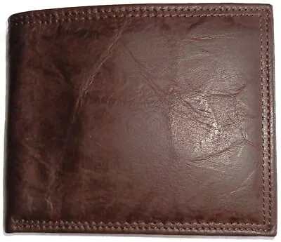 Rolfs Woodgrain Leather Billfold Wallet Brown * • $35.20