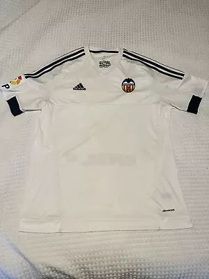 Valencia 2015/16 Home Football Shirt Size L • £19.99