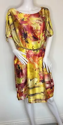 Mary Portas Ladies Oversized Dress Size 12 Multi Satin New • $17.20