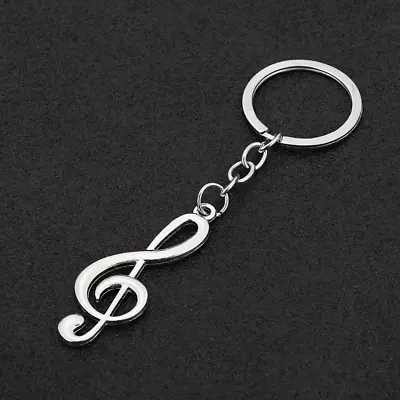 Music Note Shape Metal Keychain • $6