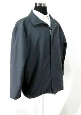 Mercedes Benz Coat Jacket Sz M Gray & Black Zip Front Polyester Softshell Medium • $62.95