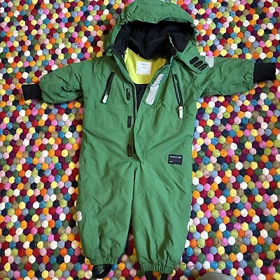 Polarn O.Pyret Waterproof Fleece Lined Baby Overall 1.5-2Years Snowsuit • £0.99
