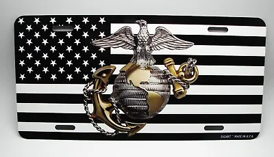 U.s. Marines Metal Car License Plate Auto Tag U.s. Marine Corpssemper Fiusmc • $14.95