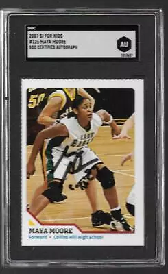 SGC 2007 SI Kids MAYA MOORE Rookie AUTOGRAPHUniversity Connecticut/HS/WNBA #126 • $299.95