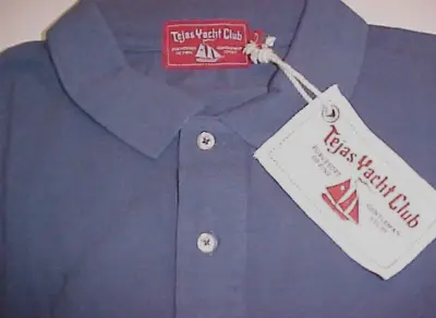 TEJAS YACHT CLUB 100% Pima Cotton Yachtsman Navy Blue Men's Polo Shirt 2XL New • $9.99