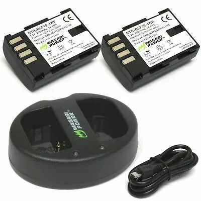 Wasabi Battery X 2 And Charger For Panasonic DMW-BLF19 DMC-GH3 DMC-GH4 DC-GH5 • $72.95