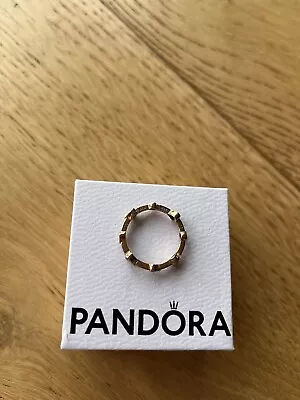 Rose Gold Heart Pandora Ring Size 52 • £2.20