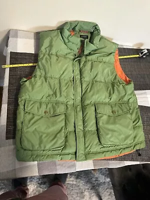 J Crew Men’s Green Down Puffer Vest XL • $31