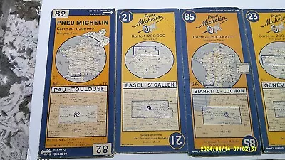 Michelin Set Of 8 Antique Road Maps France Germany North Europe • $14.50