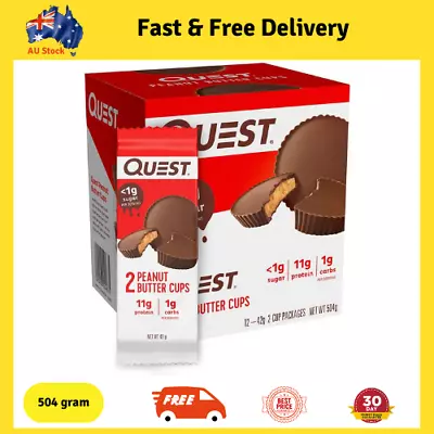 Quest Nutrition Peanut Butter Cups - Box Of 12 FAST FREE SHIPPING AU • $52.49