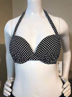 NWT Allen B Black & White Polka Dot Underwire Bikini Top Size 6 Originally $25 • $2.50