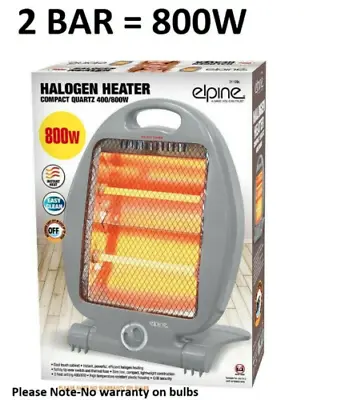 £18.99 • Buy New Halogen Electric Heater 400w 800w Portable Instant Heat Free Standing Quartz