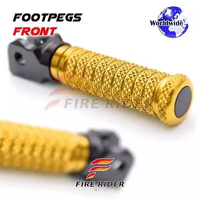 For Yamaha Vmax 1700 09-17 16 15 14 13 12 11 M-GRIP Front Rider Foot Pegs Gold • $48.97