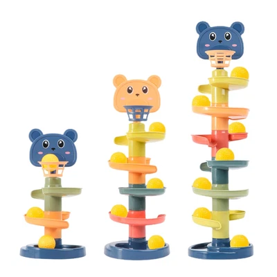 Ball Drop Roll Swirling Tower Childern Colorful Educational Montessori Toy • £8.49