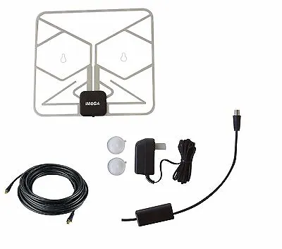 IMEGA CLEAR TV HD Digital Antenna W  DTV Booster Amplifier - No More Cable Bills • £29.18