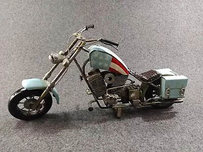 Vintage Handmade 'Easy Rider-Harley Davidson Chopper' Metal Toy Motorcycle Scale • $42.99