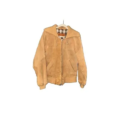 Mens Vintage William Barry Suede Leather Jacket Size 38 • $25