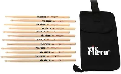 Vic Firth American Classic Drumsticks 6-pack - 5B - Wood Tip - With Free Stick • $71.99