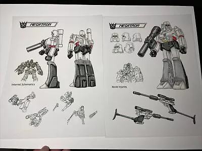 TRANSFORMERS Animation Cel Print Publicity Concept Art Cartoon MEGATRON Model G1 • $19.95