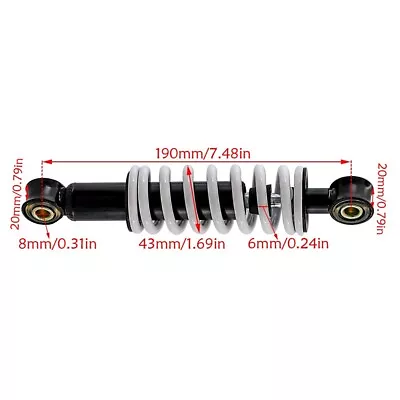 190mm 400lbs  Rear Shock Absorber Suspension For Pit Dirt Bike Motorcycle Gokart • $24.99