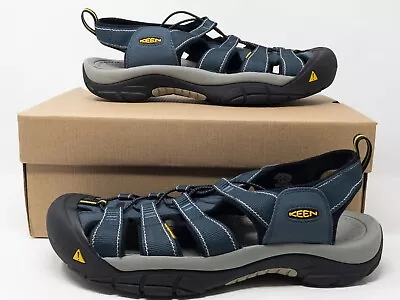 [B-Grade] Keen Newport H2 Closed Toe Water Sandals Navy Blue Gray Men's • $60