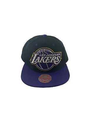 Mitchell & Ness Los Angeles Lakers Wool 2 Tone Adjustable Snapback Hat Cap • $15.06