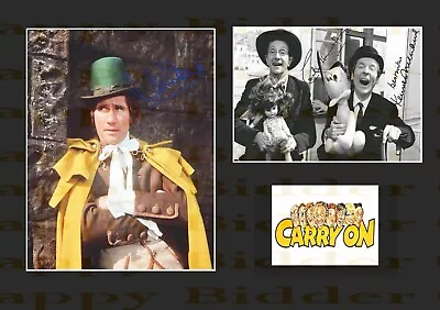 A3 Size Card Mounted Signed CARRY ON Charles Hawtrey  Kenneth Williams Jim Dale • £19.99