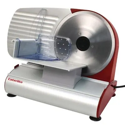 Caterlite Light Duty Meat Slicer Red Stainless Steel Food Cutter Electric Blade • £119.99