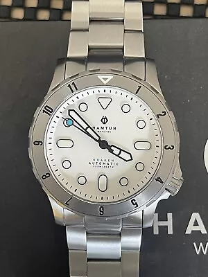 HAMTUN H2 KRAKEN TITANIUM SWISS MOVEMENT SELLITA 41mm DIVER WHITE DIAL / NO-DATE • $375