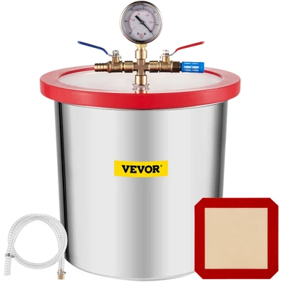 $68.99 • Buy 3 Gallon Vacuum Chamber Stainless Steel Kit Essential Oils Degassing Urethane