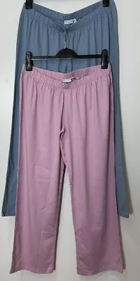 Asos Maternity Pyjama Pants 2 Pack Cotton Jersey Straight Leg Size 10 New • £12.50